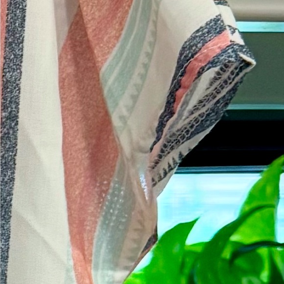 Striped Multicolor Button-Up Women's Top - Picture 8 of 11